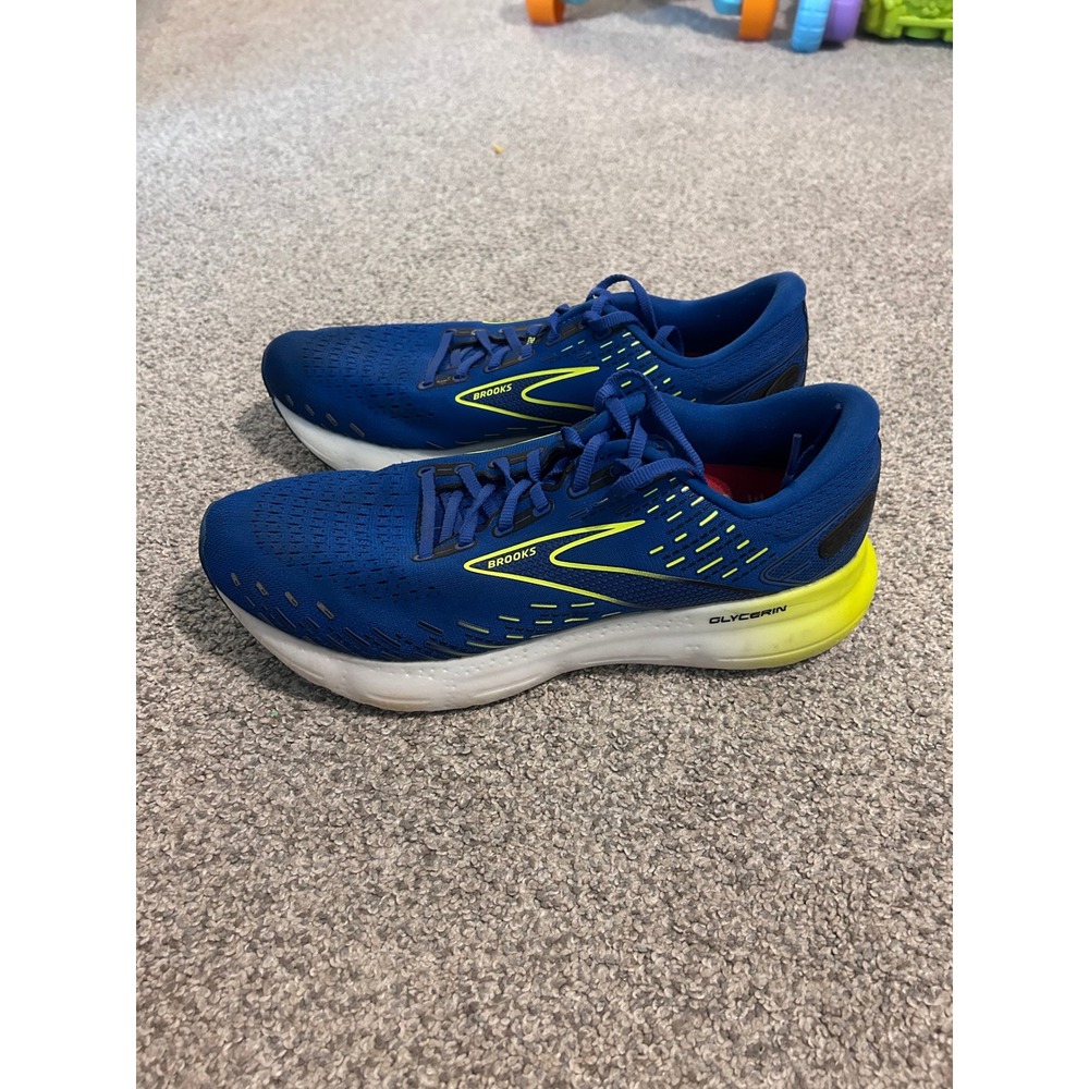 Brooks Glycerin 20 Mens Running Shoes Blue Yellow 1103821D482 Size 10.5 D